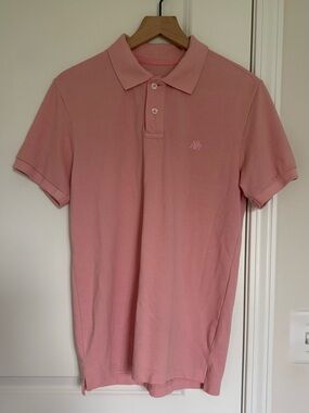 Aeropostale Men's Light Pink Polo Shirt. Size M